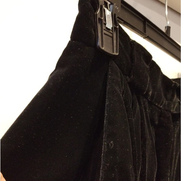 Vintage 90's Black Velvet Dress Pants High Waist Belt Loops Lined Size 6 - Picture 6 of 15